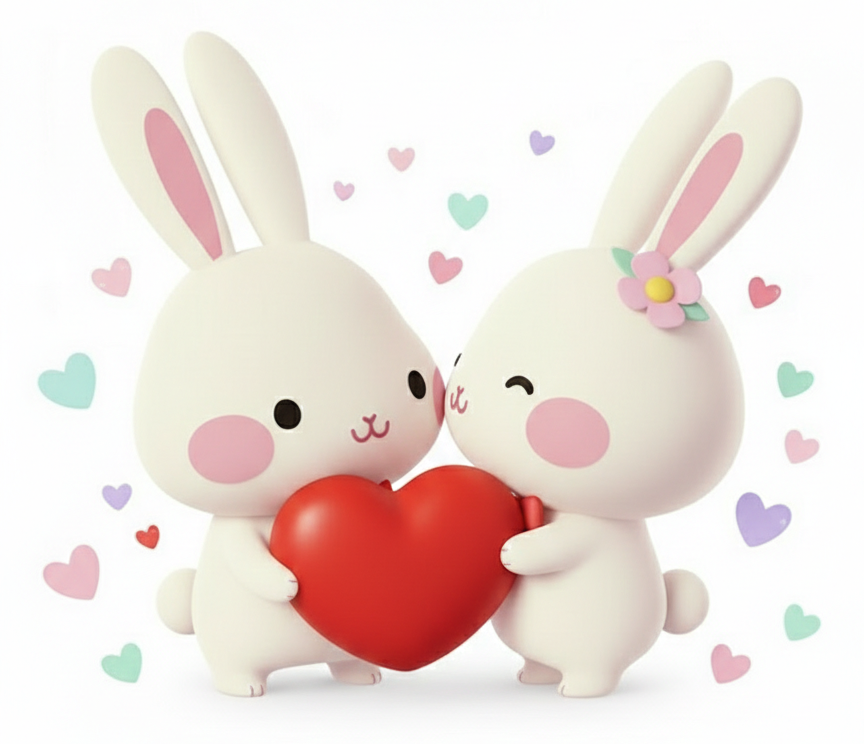 사랑하는 두 토끼